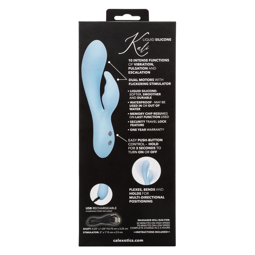 Reach new heights of pleasure with the fantastically flexibl... CEN - Contour Kali Rabbit Vibe - Blue photo-14