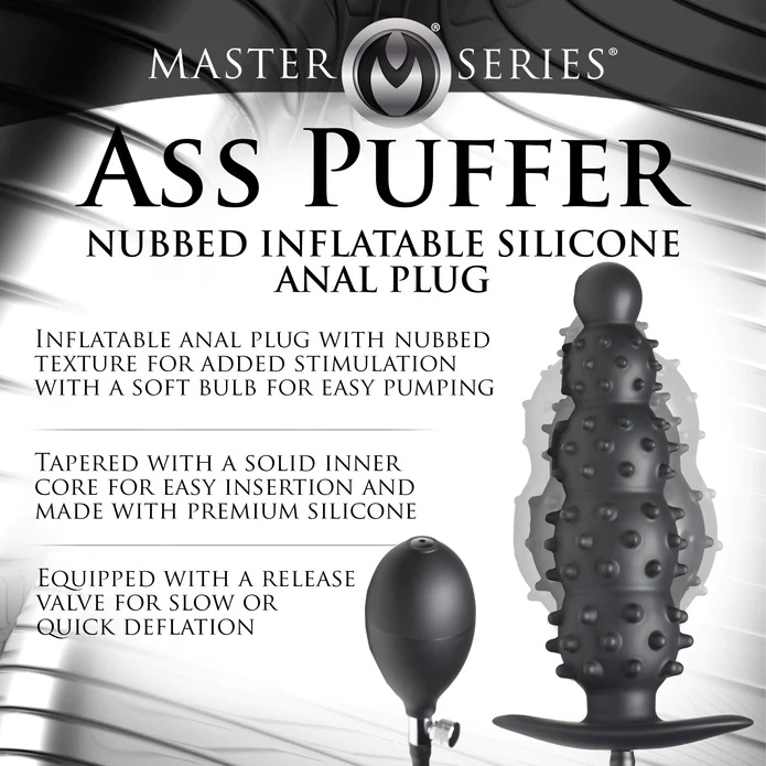 Ready for intense stimulation? This inflatable anal plug is ... Master Series - Ass Puffer Inflatable Plug - Black photo-3