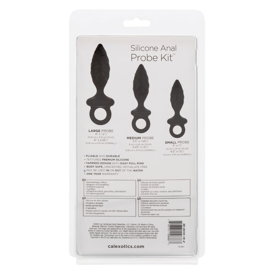 Open the door of thrilling anal sensation with the Silicone ... CEN - Anal Probe Kit - Black photo-17