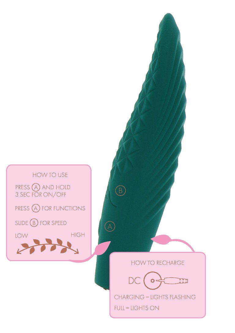 With just one silky touch IVY by TOYJOY will fulfil your des... ToyJoy - Alyssa Textured Stimulator - Green photo-6