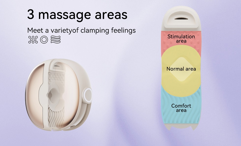 #3 Wireless Control Vibrating Nipple Clamps is an advanced v... Qingnan - Wireless Vibro Nipple Clamps #3 - Beige photo-6