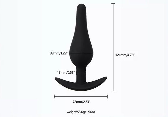 Silicone butt plug - great choice for man and woman MT - Anchor Anal Plug M - Black photo-5