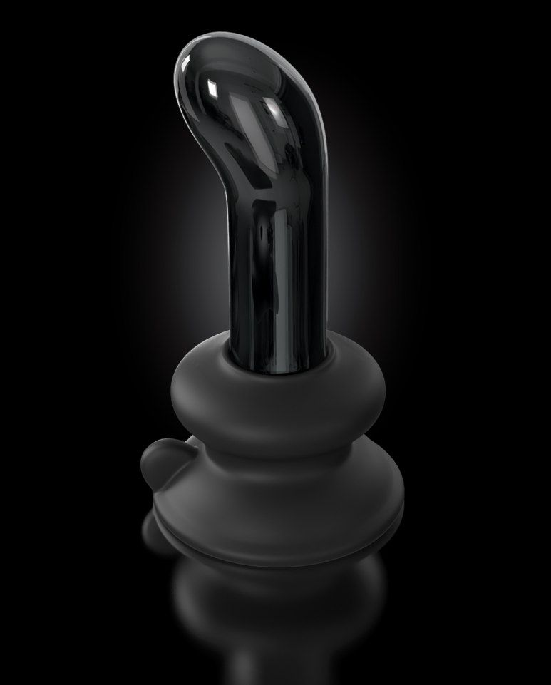 Icicle No. 84 is designed to create the ultimate experience ... Icicles - Vibro Glass P-Spot Plug No 84 - Black photo-3