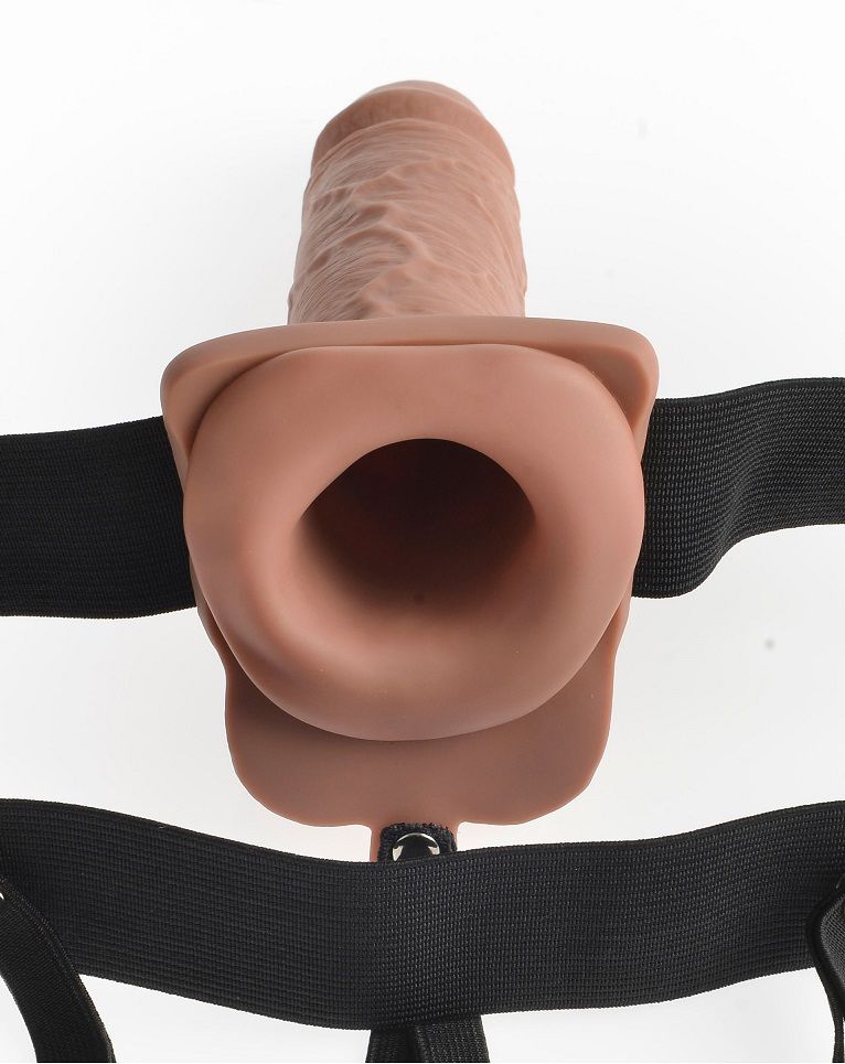 Have you always wanted to feel more confident about your siz... Fetish Fantasy - 7" Vibro Hollow Strap-On w Balls photo-5