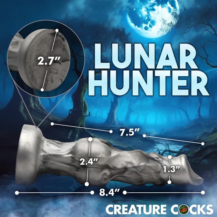 This silver and smoky black rod is iridescent and shines in ... Creature Cocks - Night Prowler Dildo M - Grey photo-9