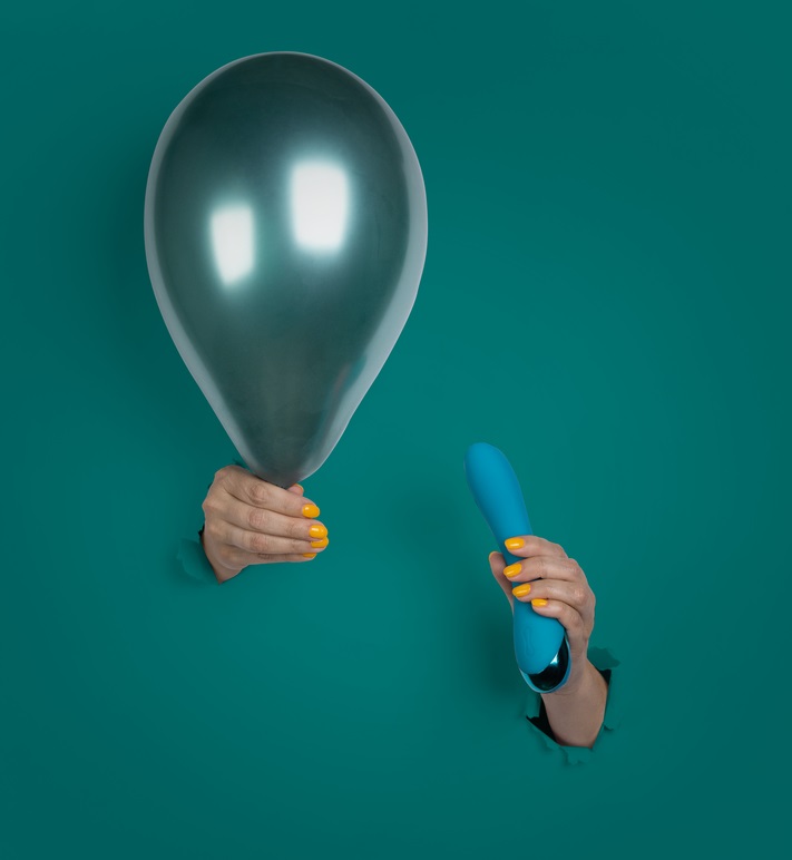 This colorful blue Smooth Silicone G-Spot Vibrator is unique... Loveline - Smooth G-Spot Vibrator - Teal Blue photo-5