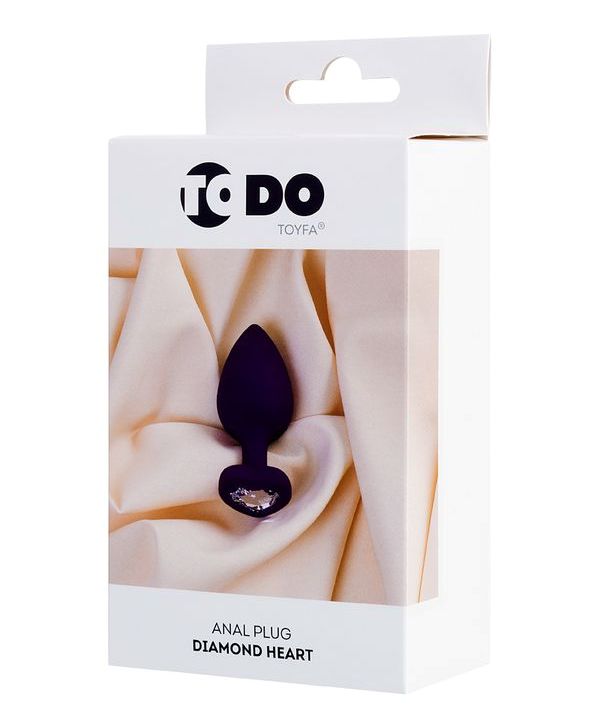 Romantic toy with a heart is a true declaration of love! A m... ToDo - Diamond Heart Anal Plug S - Purple photo-8