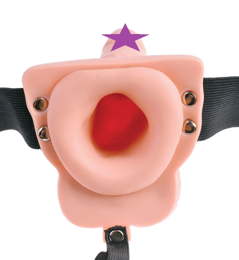 Have you always wanted to feel more confident about your siz... Fetish Fantasy - 6" Vibro Hollow Strap-On w Balls photo-2