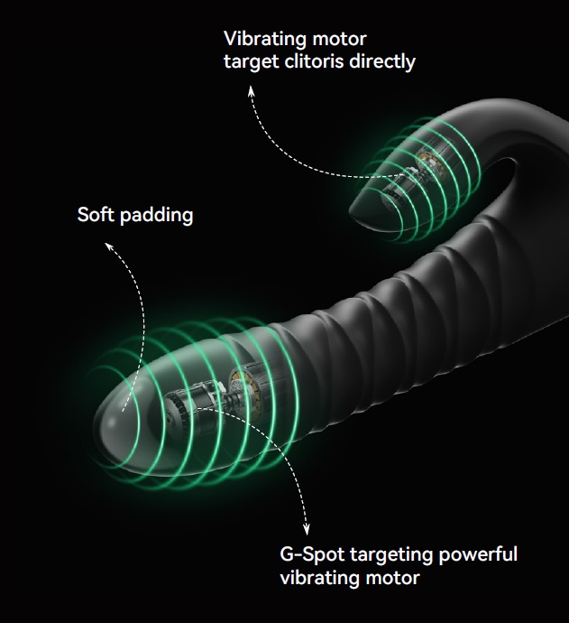 As the first dual-stimulating rabbit massager from the ZALO ... Zalo - Mose 2 Heating Rabbit Thruster - Obsidian Black photo-11