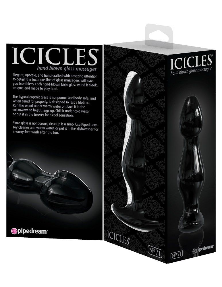Elegant, upscale, and hand-crafted with amazing attention to... Icicles - Massager No 71 - Black photo-3
