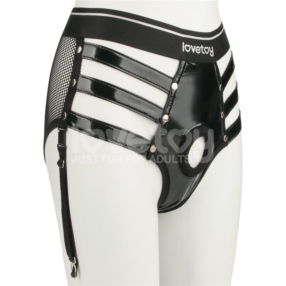Discover the thrilling fusion of innovation and allure with ... Lovetoy - Rebellion Reign Harness Strap-On Set XS/S - Black photo-6