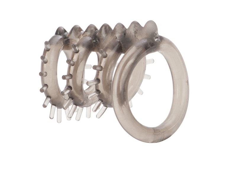 Satisfy your desires with the Dr. Joel Kaplan Support Master... CEN - Dr. Joel Triple Cock Ring w Ticklers - Smoke photo-5