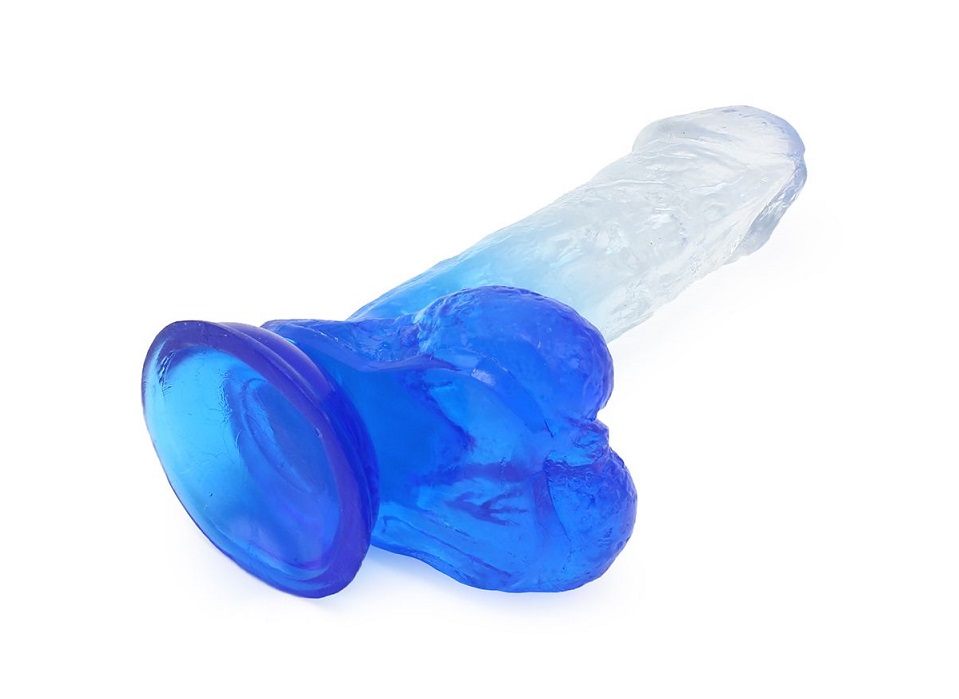 This special transparent dildo has an amazing color mix and ... Kiotos - Realistic Dildo 07 - Blue photo-8