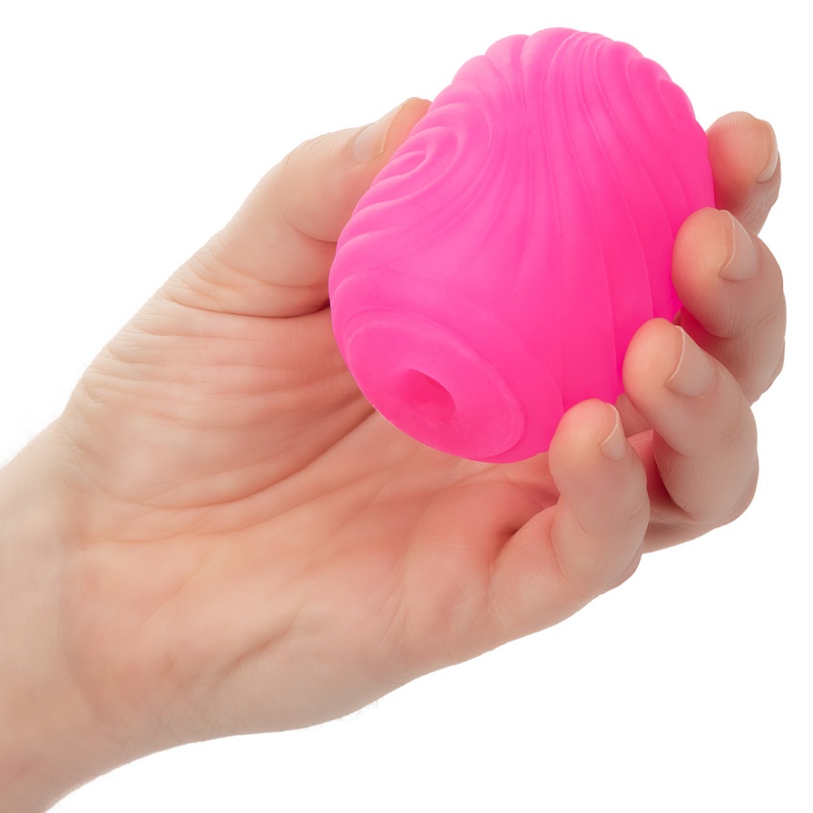 Delight in the unique sensations of the Pop Sock! Textured s... CEN - Pop Sock Textured Masturbator - Pink photo-3