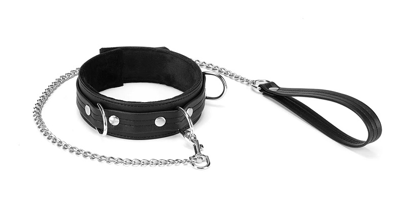 Eco-friendly material, composed of 50% recycled leather and ... Liebe Seele - Black Bond Collar w Leash photo-3