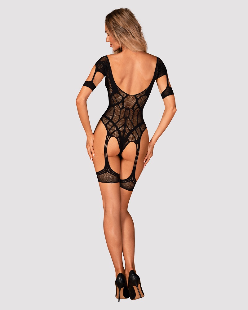 Here is a highly seductive design for bold women craving new... Obsessive - Bodystocking G334 - Black - S/M/L photo-4