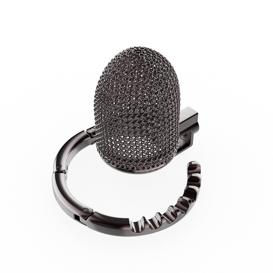 Porous and breathable metal lock with MAX cooling power and ... Sevanda - Hauberk Chastity Cage L - Black photo-5