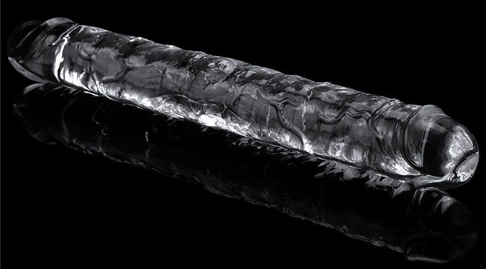 A sight for the most erotic of fantasies, LOVETOY shameless ... Lovetoy - Flawless Double Dildo 12'' - Clear photo-6