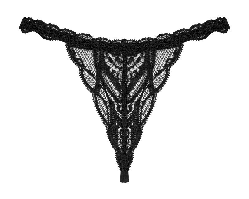 Black panties from Sedila collection with an extremely sensu... Obsessive - Sedila Crotchless Panties - Black - S/M photo-8