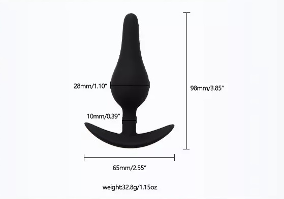 Silicone butt plug - great choice for man and woman MT - Anchor Anal Plug S - Black photo-5