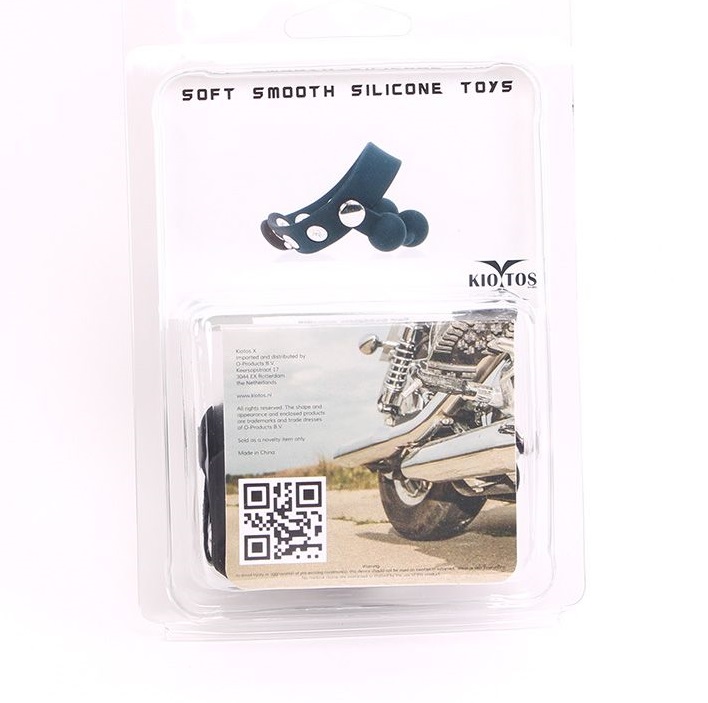 This flexible soft to the touch silicone Ballstretcher with ... Kiotos - Silicone Ball Stretcher - Black photo-4