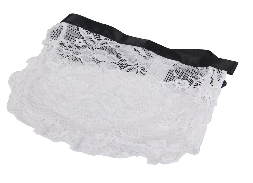 White Lace Sexy Garter Belt Maid Costume with Leg Ring
Mate... Ohyeah - Maid Costume w Garters - Black - M photo-5