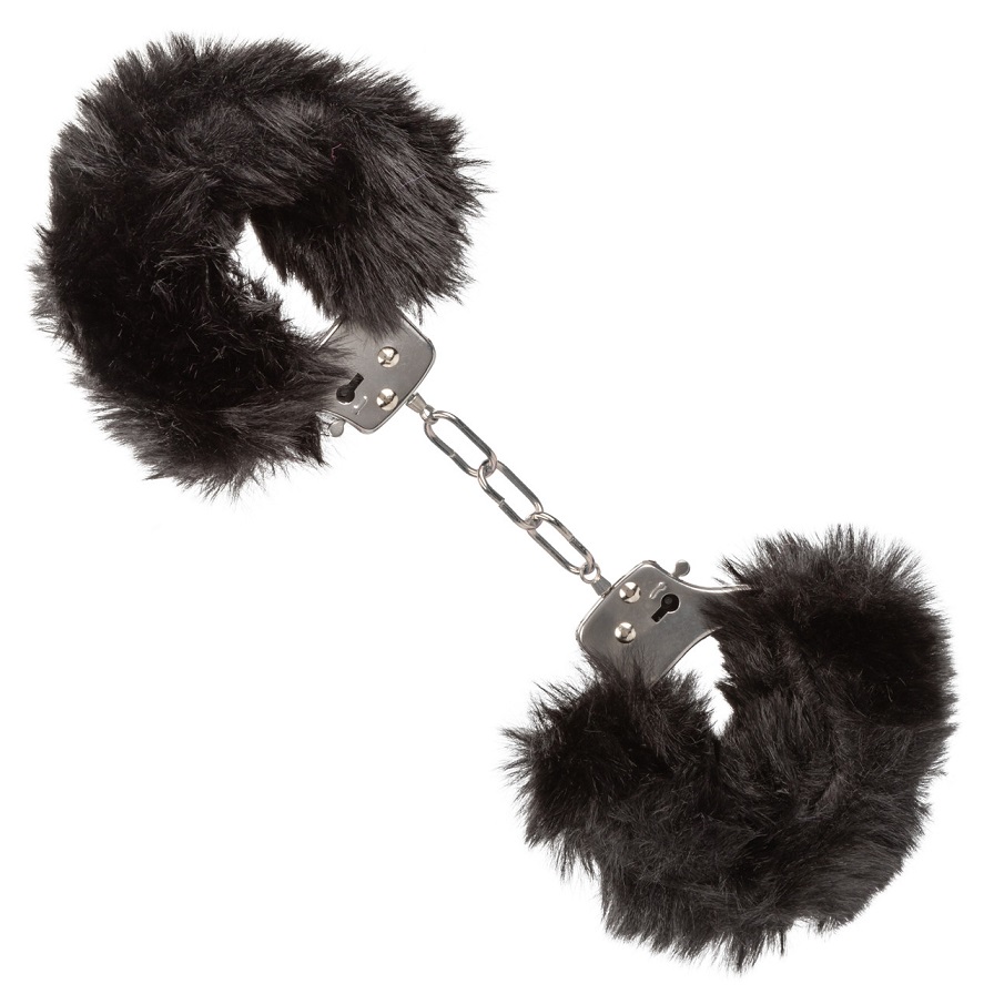 Let your lover take the lead and indulge in sensationally en... CEN - Ultra Fluffy Furry Cuffs - Black photo-3