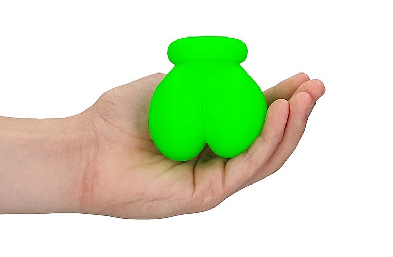 Ouch! Glow in the Dark, the future of bondage is here. Desig... Ouch - Glow In Dark Ball Bag - Green photo-2