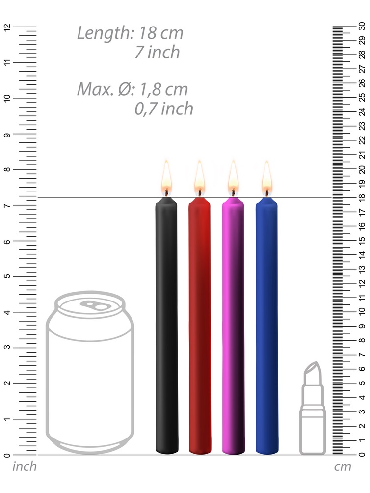 The Ouch! Candle sets are a kinky colourful addition to any ... Ouch - Teasing Wax Candles 4 pcs Set L photo-6