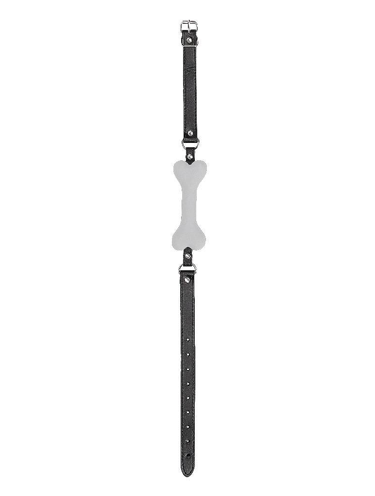 Send your partner to obedience school with the Ouch! Puppy P... Ouch - Silicone Bone Gag - White photo-2