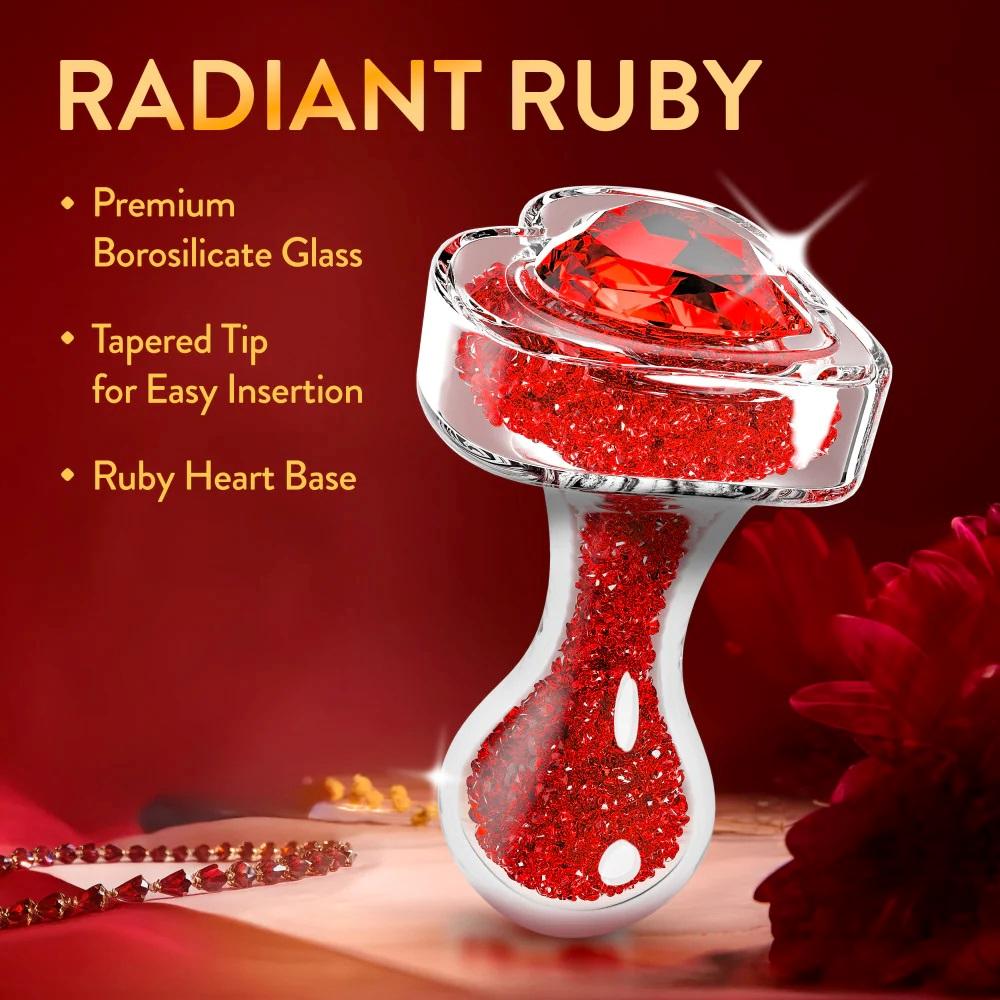 Radiate beauty with Oh My Gem Lustre, a luxurious anal plug ... Oh My Gem - Lustre Butt Plug - Red photo-3