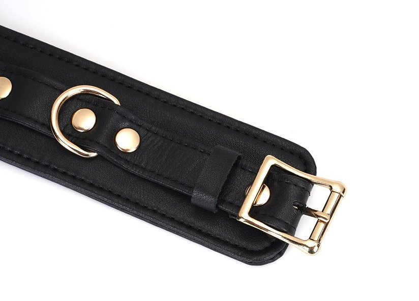 The design elements of dignity, elegance and extravagance ha... Liebe Seele - Leather Ankle Cuffs - Dark Secret photo-4