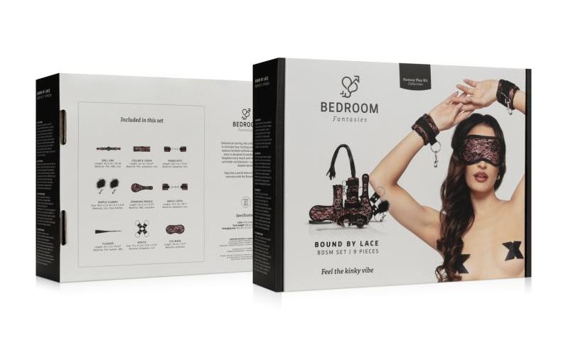 Bedroom Fantasies - Bound by Lace SM Set 9pcs - Pink photo-13