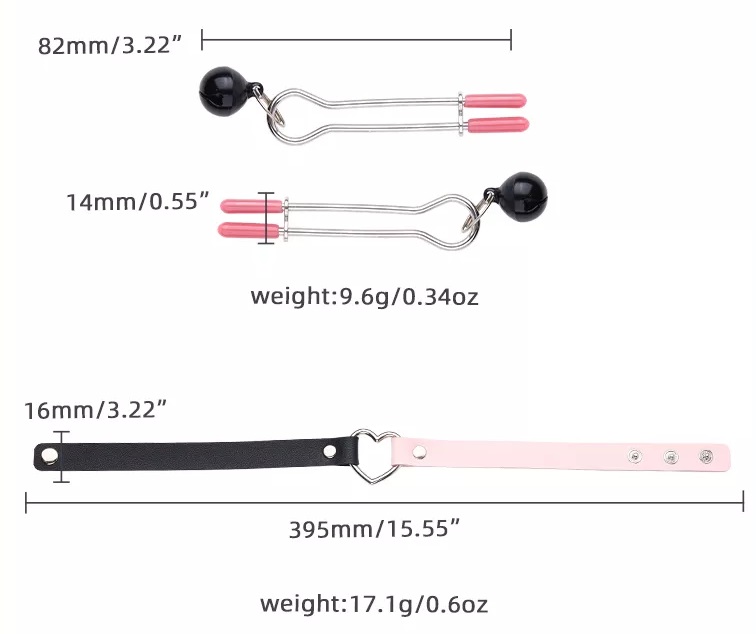 Enjoy playing with cute cat ears, pretty collar, spicy nippl... MT - Tail Plug w Ears, Collar & Clamps - Pink/Black photo-5
