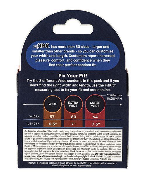 Discover the perfect fit for your pleasure with the My One L... One Condoms - Large Sampler Condoms 3's Pack photo-2