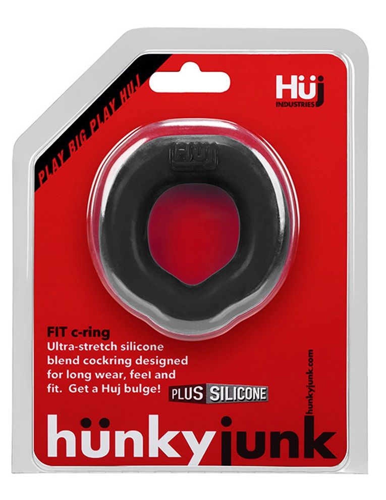 The FIT c-ring is made from a rubbery silicone blend so it f... Hunkyjunk - Fit Ergo C-Ring - Black photo-3