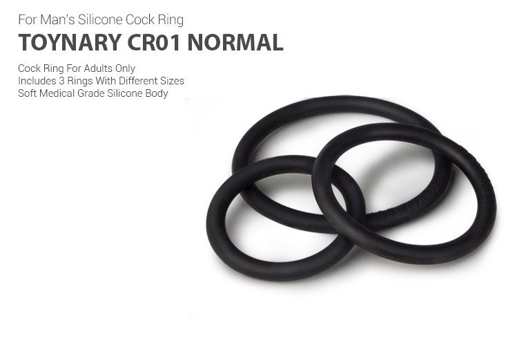 This trio of Toynary cock rings are made of medical grade pu... Toynary - CR01 Normal Cock Rings - Black photo-3