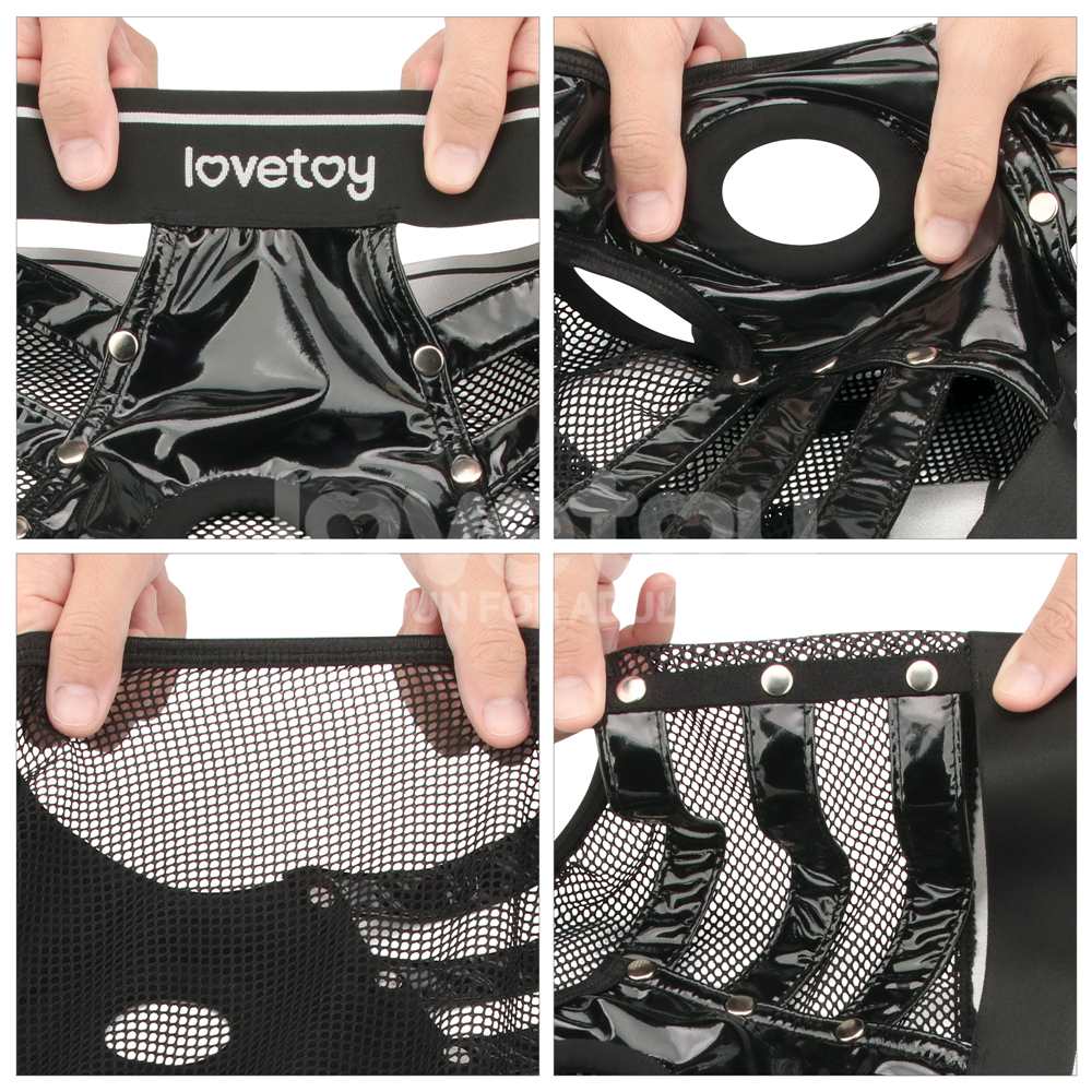 Discover the thrilling fusion of innovation and allure with ... Lovetoy - Rebellion Reign Harness Strap-On Set XS/S - Black photo-12