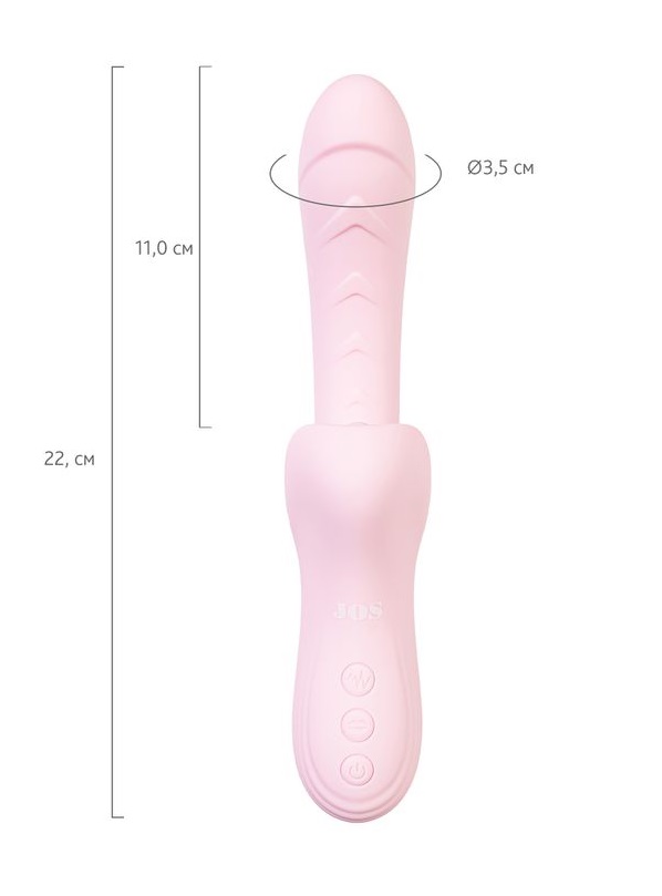 Rabbit vibrator Orali with tongue. The graceful curve of the... JOS - Orali Rabbit Vibrator - Pink photo-11