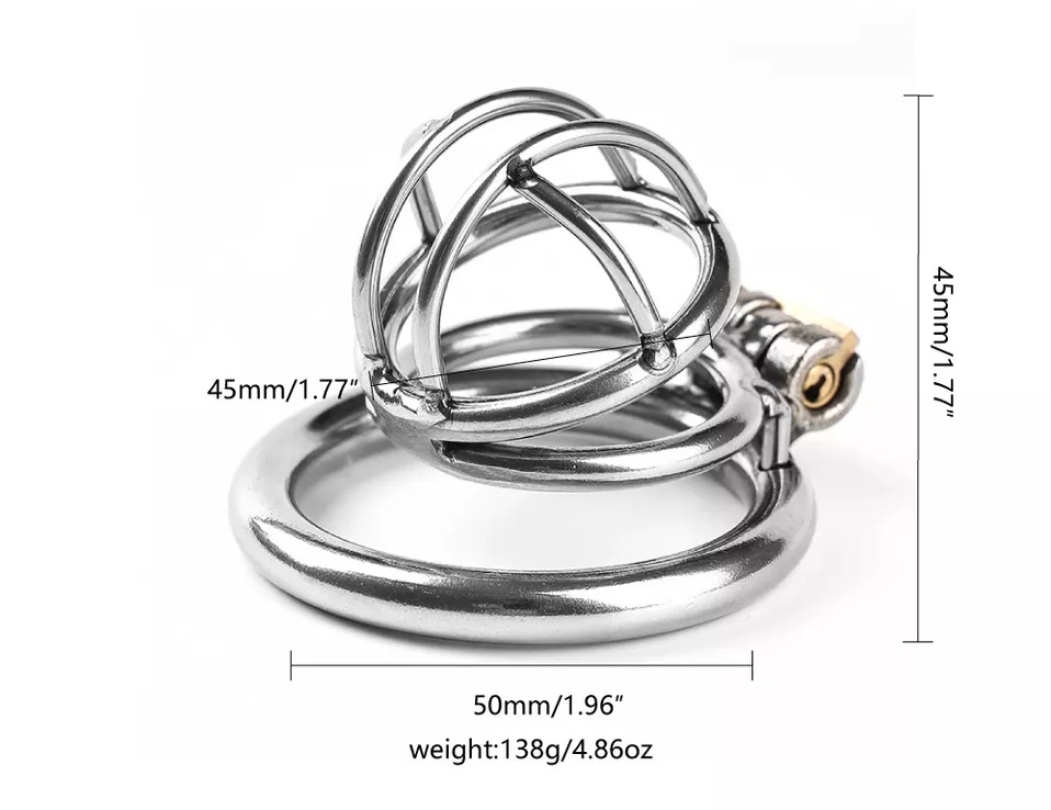 Effective chastity lock to lock temptation
Material: Stainl... MT - Chastity Cage 50mm - Silver photo-2