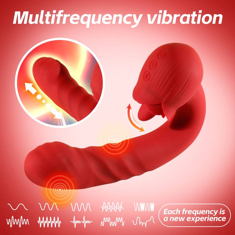 10 speeds Vibration
10 speeds Thrusting &nb... Secwell - Rose Thrusting Vibrator - Red photo-2