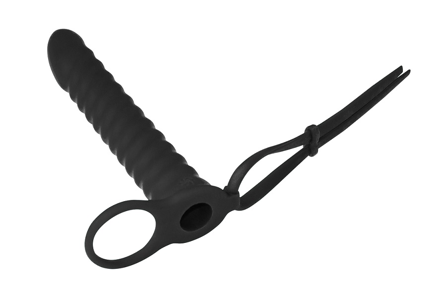 Strap-on for double penetration Rori is made of hypoallergen... Lola Games - Pure Passion Rori Strap-On - Black photo-3