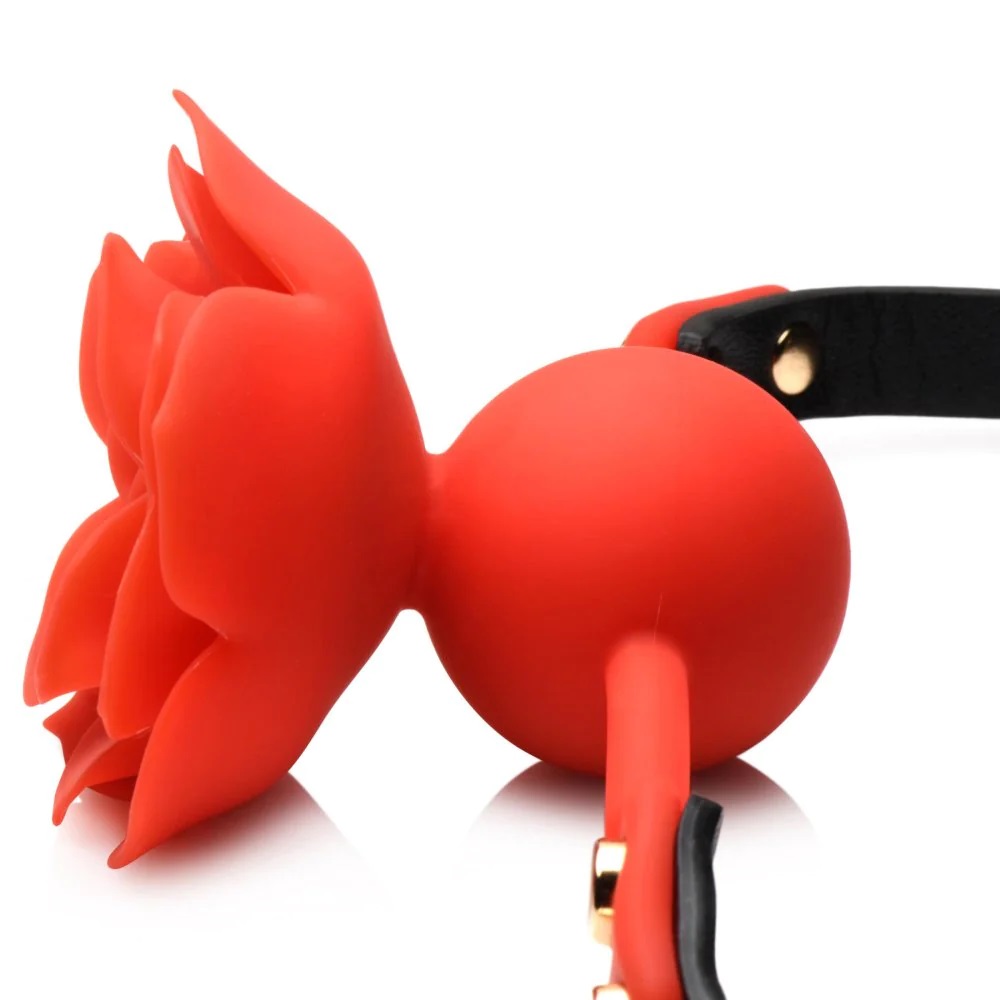 Roses are always a romantic gift, especially the red ones. A... Master Series - Blossom Rose Gag - Red photo-3