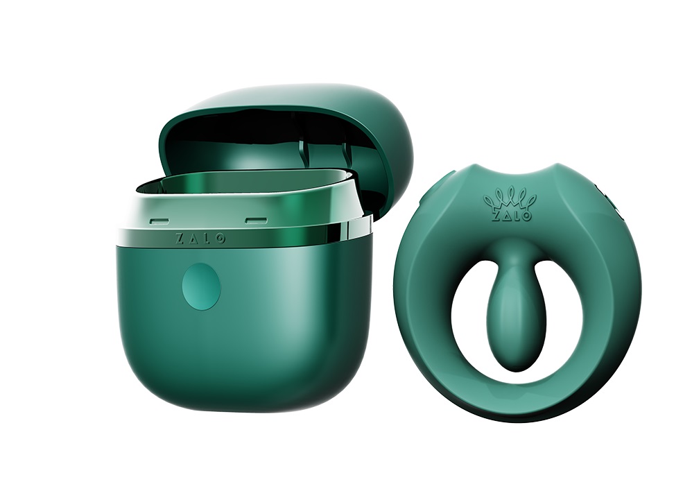 Enhances firmness, lowers overstimulation, deepens shared pl... Zalo - Apis APP Couple Ring - Turquoise Green photo-3