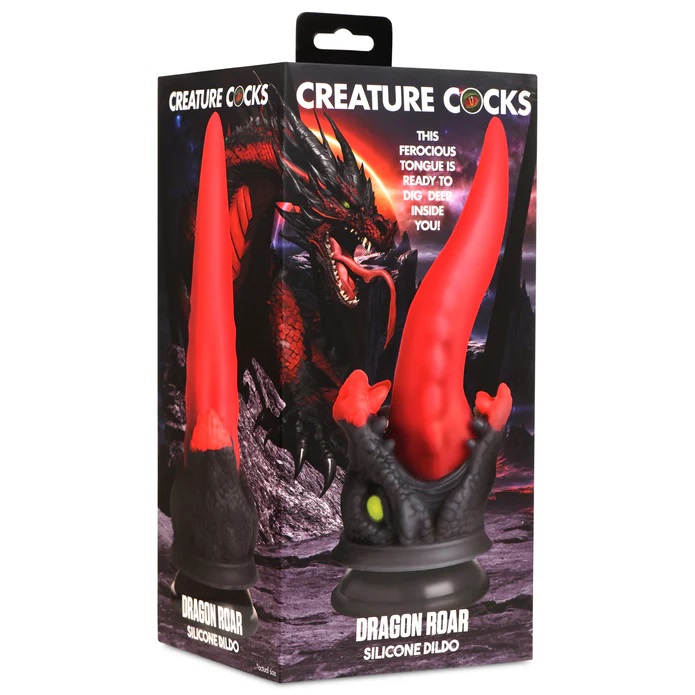 This sex-crazed dragon can't wait to get a taste of you!... Creature Cocks - Dragon Roar Dildo - Red photo-9