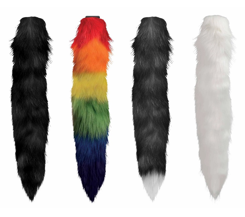 Tailz Snap-Ons are crafted for true animal roleplay enthusia... Tailz - Snap-On Fox Tail - Black/White photo-5