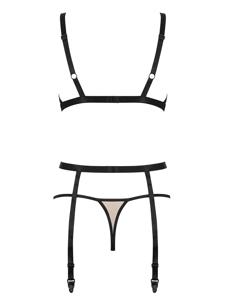 Do you dream of a trip to the land of pleasure? Time for a l... Obsessive - Nudelia 3-pcs Set - Beige - S/M photo-8
