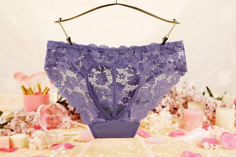 SB - Floral Panties w Open Back - Light Purple photo-8