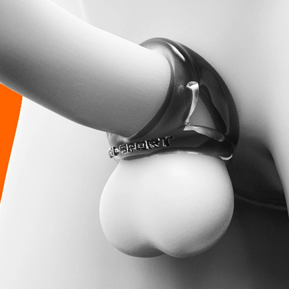 TRI-SPORT is modeled after traditional steel tri-cockrings b... Oxballs - Tri-Sport Cocksling - Eggplant photo-4