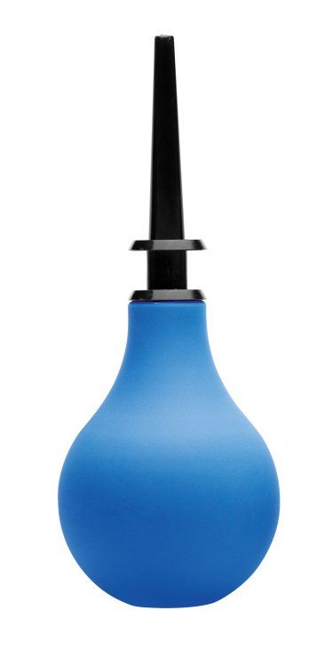 Take your pick between three nozzles with this versatile ene... CleanStream - Premium One-Way Valve Anal Douche Set - Blue photo-3